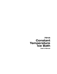 Thumbnail of document Manual - 7911A2 Constant Temperature Ice Bath